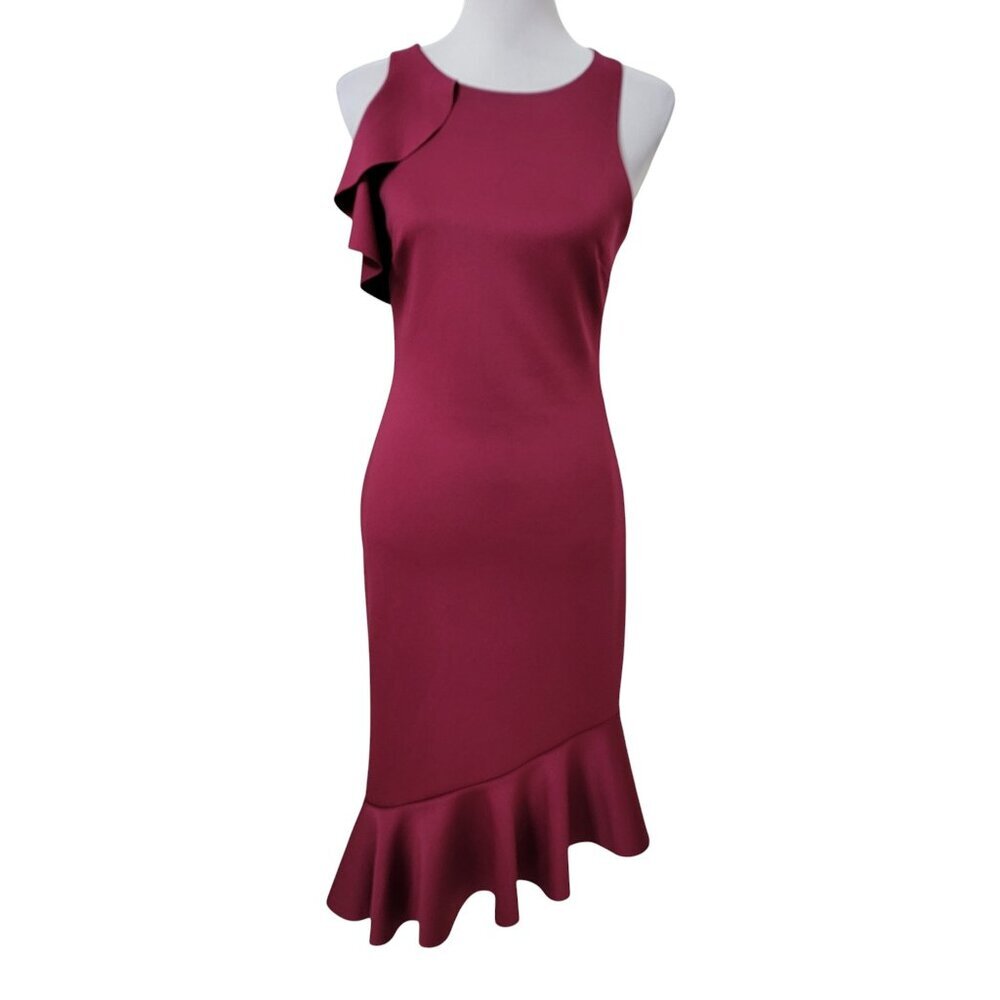 Banana Republic Size 4 Wine Colored Wrinkle-Resistant Sleeveless Cocktail Dress
